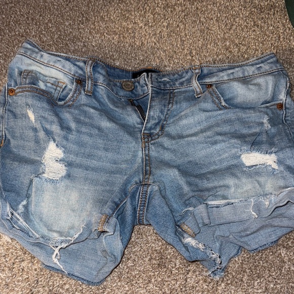 Aeropostale Light Blue Distressed Jean Shorts - Picture 1 of 1